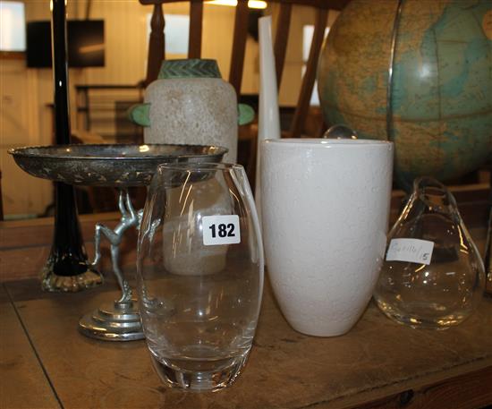 Modern glassware etc